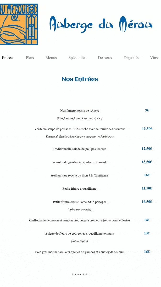 Menu resto par QR Code interactif